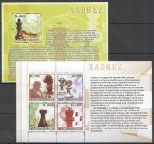 Uu0863 2007 Sao Tome & Principe Chess Sport 1Kb+1Bl Mnh