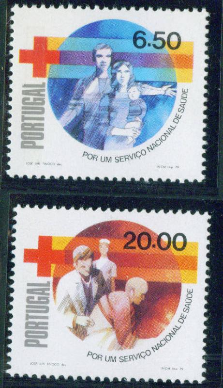 Portugal Scott 1447-8 MNH** 1979 Red Cross Stamp set