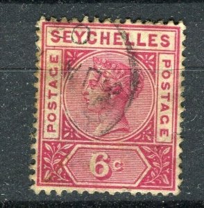 SEYCHELLES; 1897 early classic QV issue fine used 6c. value