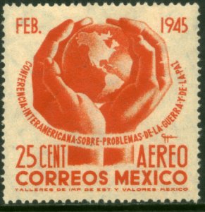 MEXICO C143, 25¢ Conference on War & Peace. UNUSED, H OG. F-VF.