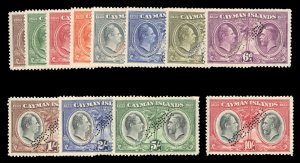 Cayman Islands #69-80S Cat$650, 1932 Centenary, complete set perforated Spec...