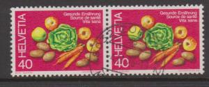 Switzerland Sc#611 Used Pair