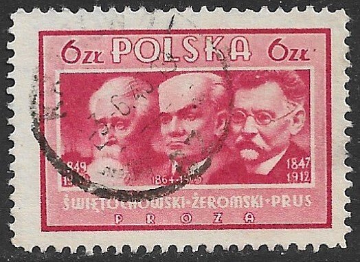 POLAND 1947 6z Famous Poles Perf Portrait Issue Sc 409 VFU