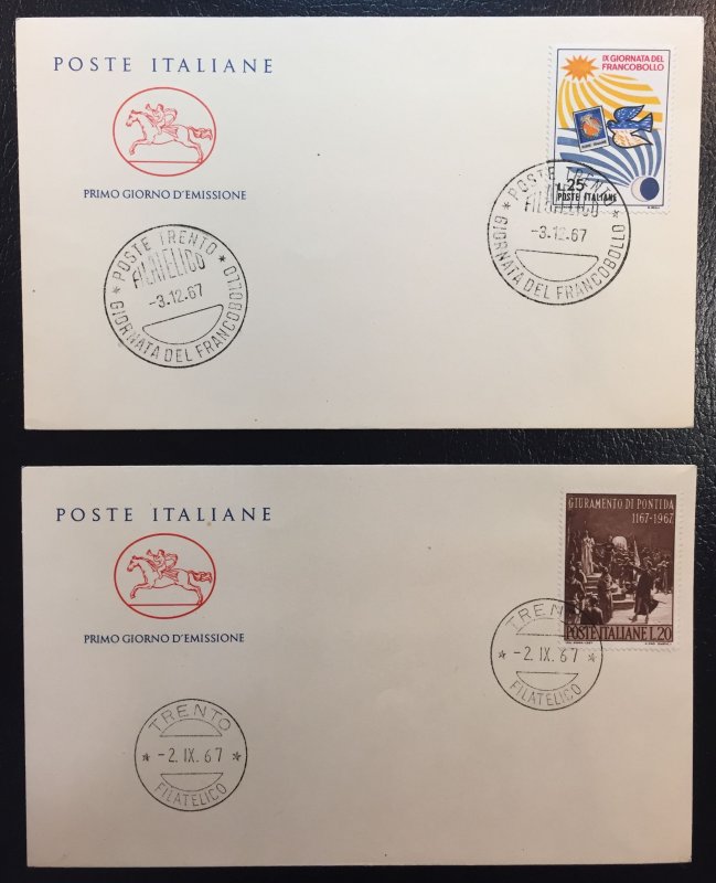 Italy #934A,935A,971,972,973,975,976,977 FDCs w/BONUS covers [CVR12]