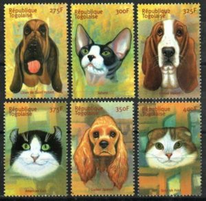 Togo Stamp 1964-1969  - Cats and Dogs