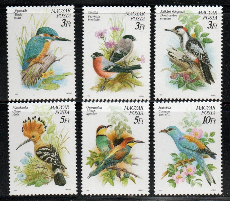 Hungary 3224-29 - Mint-NH - Birds (Cpl) (1990) (cv $4.90)