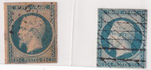 France 25c Napoleon III Pair – Republic & Empire Inscriptions (1852–61)
