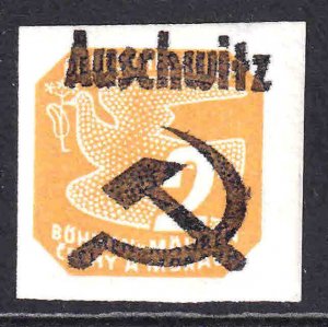 BOHEMIA & MORAVIA P11 AUSCHWITZ OVERPRINT OG NH U/M VF BEAUTIFUL GUM