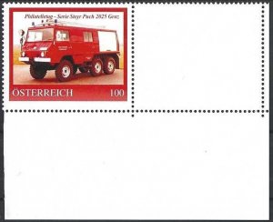 2025 Austria Philatelietag Graz, Philatelic Day, Fire Truck, Puch, Steyr MNH!