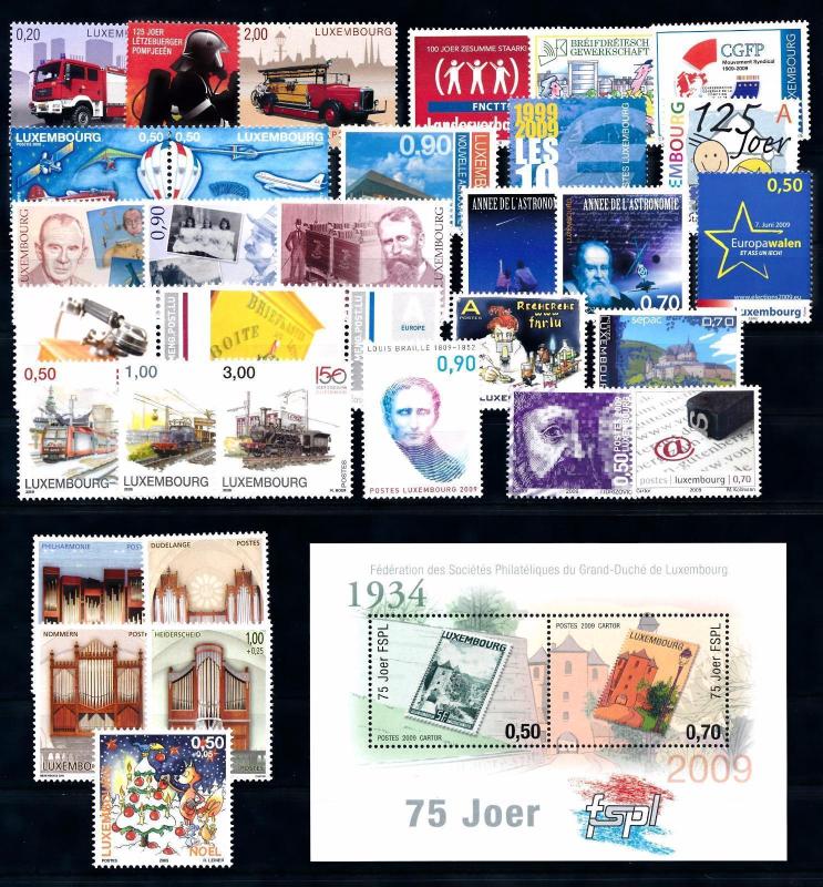 [55442] Luxembourg Luxemburg 2009 Complete Year Set  MNH