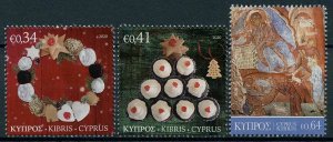 Cyprus 2020 MNH Christmas Stamps Decorations 3v Set