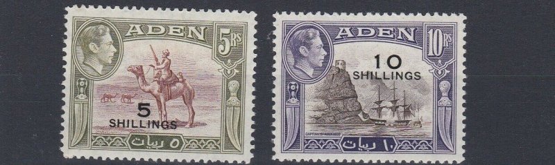 ADEN  1951     S G  45 & 46  5S & 10S VALUES       MH   