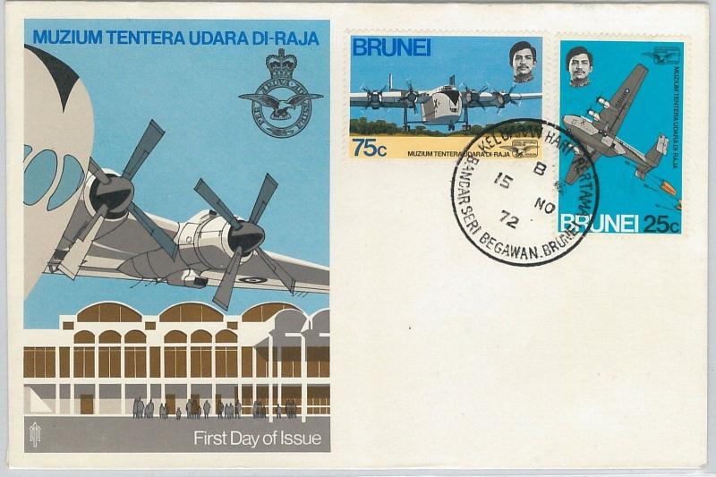 61266  - BRUNEI - POSTAL HISTORY - FDC COVER   SG # 200/01 1972 - AVIATION RAF