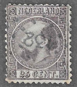 Netherlands (1867)  - Scott # 11,  Used