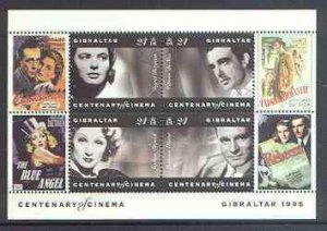 GIBRALTAR - 1995 - Centenary of Cinema #2 - Perf Min Sheet - Mint Never Hinged