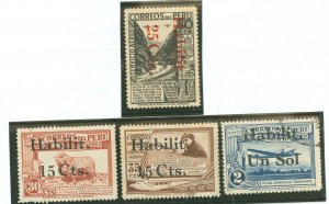 Peru #C40/C41/C43/C44 Unused Single