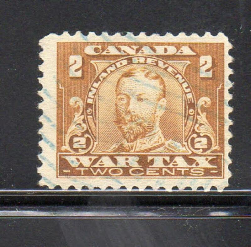 CANADA #FWT8  1915  2c    KING GEORGE V WAR TAX       F-VF USED  a