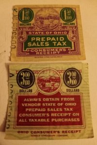 OHIO Tax Revenue Stamp Lot BOB Back of Book US G2525