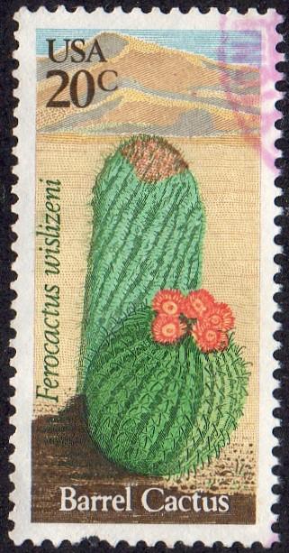 United States 1942 - Used - 20c Barrel Cactus (1981)