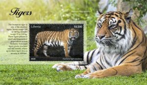 Liberia - 2020 Javan Tigers on Stamps - Stamp Souvenir Sheet - LIB200513b2