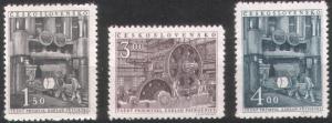 Czechoslovakia 1951 Sc#442-444 MNH