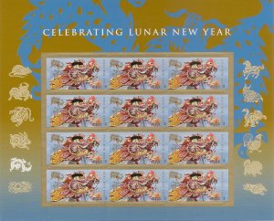 ​USA Sc#4623 Lunar New Year Dragon Forever Sheet of 12 MNH