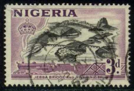 Nigeria #  84 Jebba Bridge over Niger River, used (0.20)