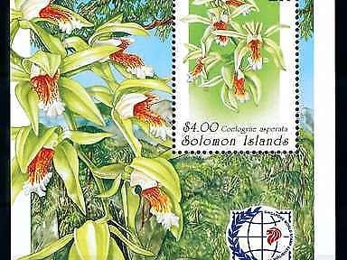[79901] Solomon Islands 1995 Flora Flowers Blumen Orchids Souvenir Sheet MNH