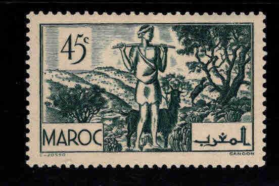 French Morocco Scott 158 MH* stamp