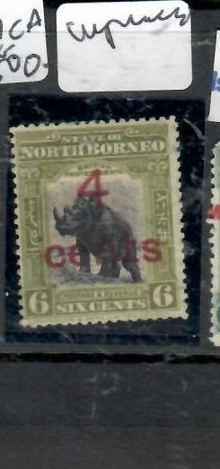 NORTH BORNEO  4C/6C RHINO INVERTED S, SCARCE PERF UNPRICED MOG     P0320B H