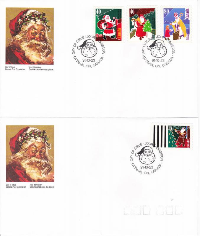 Canada # 1339-1342, Cacheted First Day Covers, Christmas