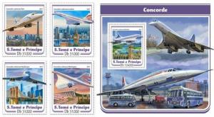 Z08 IMPERF ST17204ab Sao Tome and Principe 2017 Concorde MNH ** Postfrisch Set