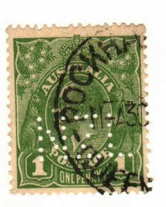 Australia #67 used Perfin