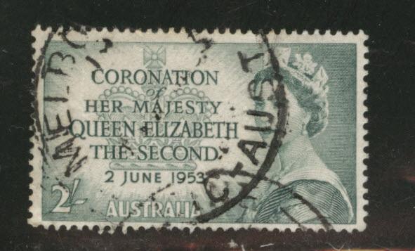  AUSTRALIA Scott 261 used QE2 1953 stamp