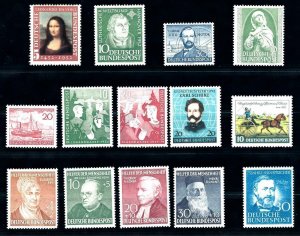 West Germany 1952 Complete Year Set  MNH