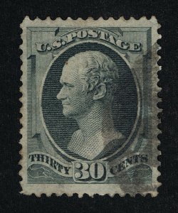 OUTSTANDING GENUINE SCOTT #165 F-VF USED 1873 GRAY BLACK HAMILTON  CBNC PRINTING