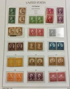 (BJ STAMPS) US  597-723  1923-1932 16 MINT NH Coil pairs