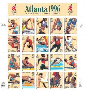 US #3068 Sheet. Atlanta 1996 Olympic Games.