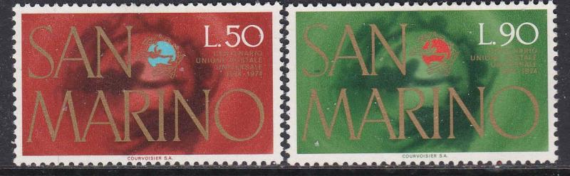 San Marino #848-49 F-VF Mint LH * UPU Anniversary 1974