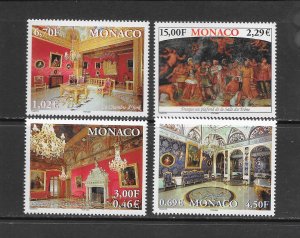 MONACO - CLEARANCE #2216-19 PALACE OF MONACO MNH