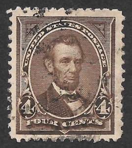 Doyle's_Stamps: Used 1894 ALMOST JUMBO 4c Small Banknote, Scott #254