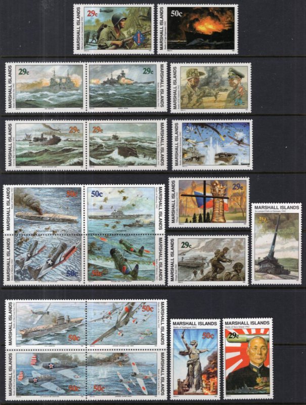 Marshall Islands 308-328 WWII MNH VF