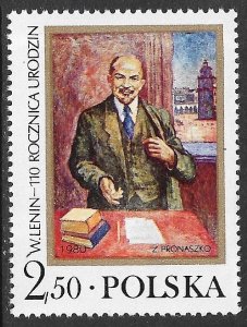 POLAND 1980 LENIN Birth Anniversary Issue Sc 2386 MNH