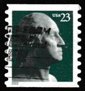 SC# 3617- (23c) - George Washington, die cut 8.5V - Used single Off Paper