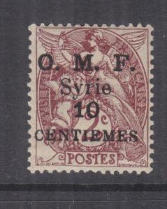 SYRIA, 1922 Centiemes, 10c. on 2c. Claret, lhm.