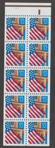 U.S. Scott #2916a American Flag Stamps - Mint NH Booklet Pane