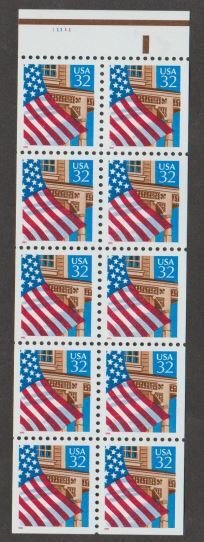 U.S. Scott #2916a American Flag Stamps - Mint NH Booklet Pane