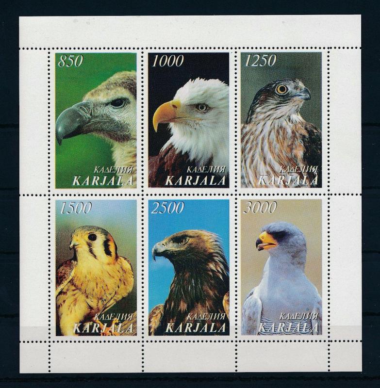 [34334] Private Issue Karjala  Birds Vögel Oiseaux Ucelli   MNH Sheet