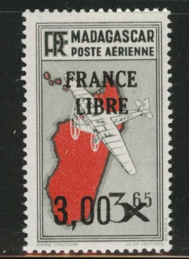 Madagascar Malagasy Scott C35 MH*  1942 airmail