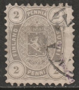 Finland 1875 Sc 17 used tiny thins perf 11
